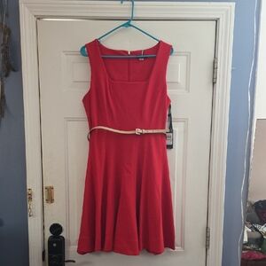 Tommy Hilfiger Red Mini Dress with Belt